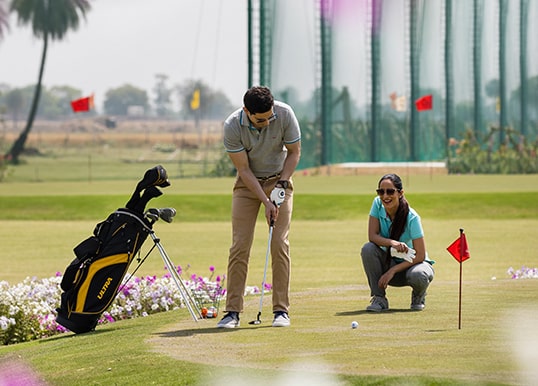 Check out Golf Putting & Chipping Greens at Central Park The Orchard

